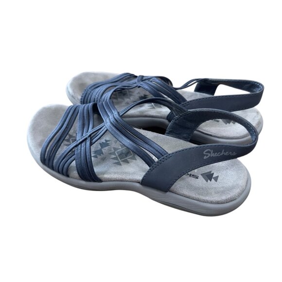 Skechers Womens Navy Strappy Sandals With Slingback Comfort Fit Size 7 - Picture 9 of 10